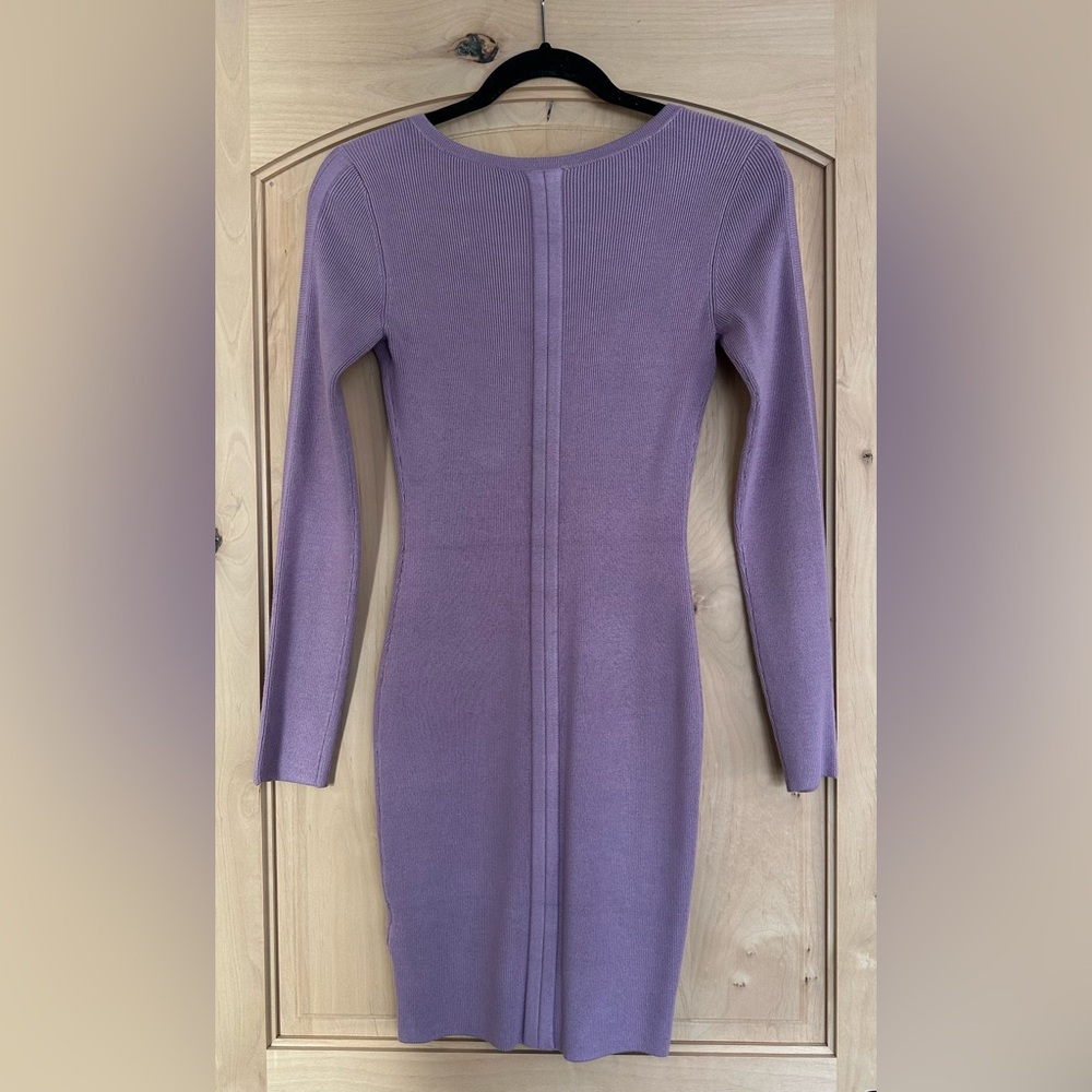 Guess Lavender Long Sleeve Mini Dress NWOT - Picture 2 of 3